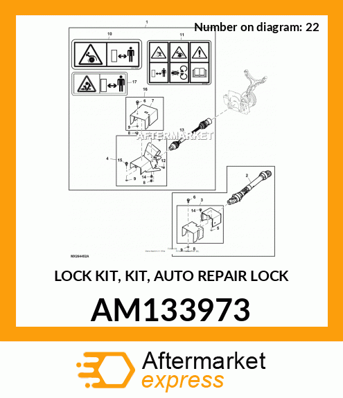 John Deere Lock Kit AM133973 