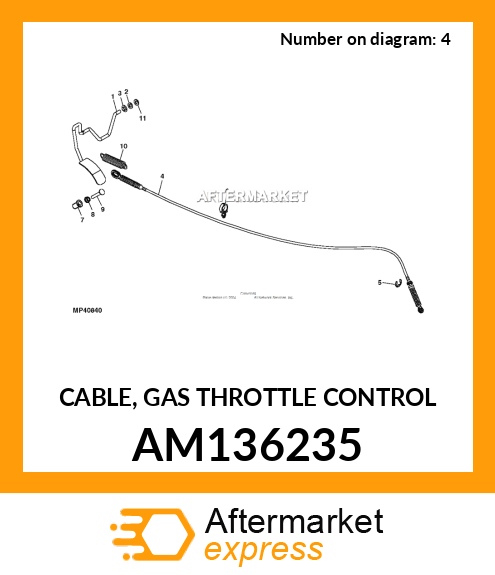 CABLE, GAS THROTTLE CONTROL AM136235