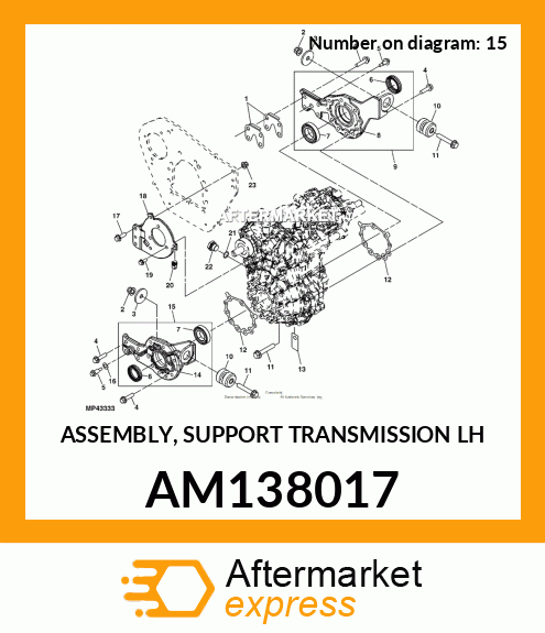 ASSEMBLY, SUPPORT TRANSMISSION LH AM138017