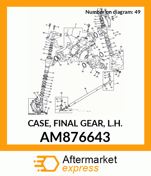 John Deere Original Equipment Case #AM876643 