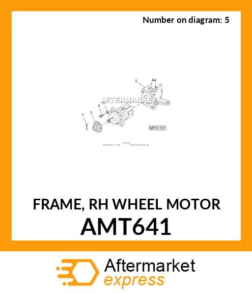 FRAME, RH WHEEL MOTOR AMT641