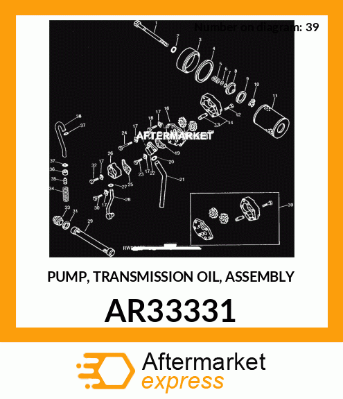 AR33911 - SUPPORT,DRAWBAR REAR,ASSEMBLY fits John Deere ... john deere 4040 wiring harness 