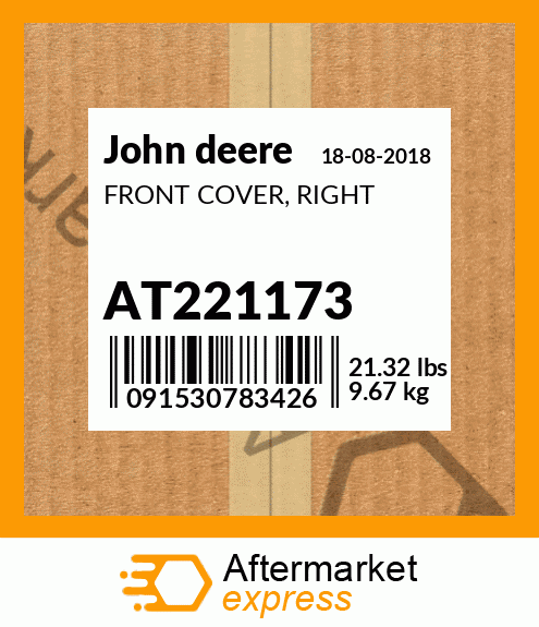 Spare part AT221173 + FRONT COVER, RIGHT