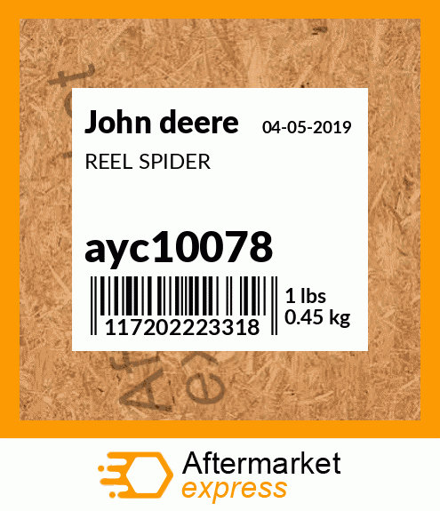 ayc10078 - REEL SPIDER fits John Deere