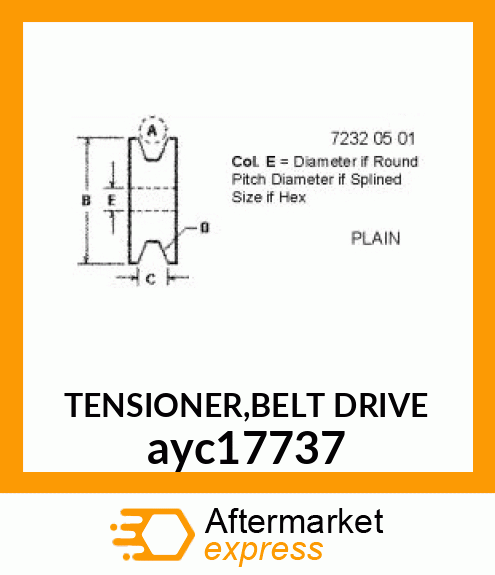 ayc17737 - TENSIONER,BELT DRIVE fits John Deere | Price: $17.85