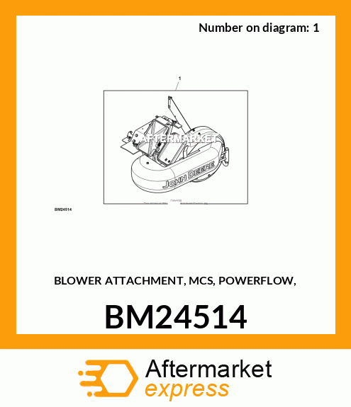 John Deere Blower Attachment BM24514 - Green Farm Parts