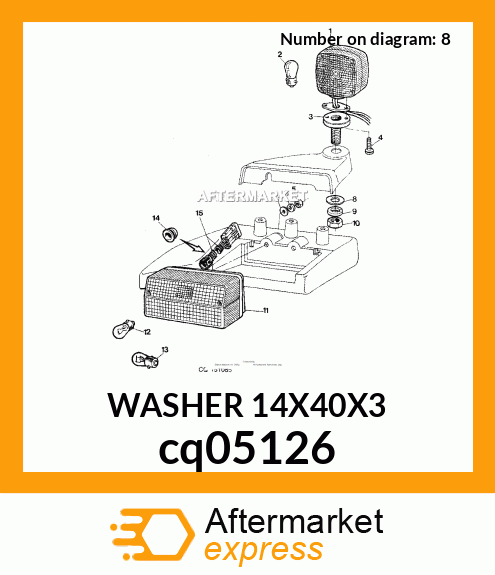 cq05126 - WASHER 14X40X3 fits John Deere