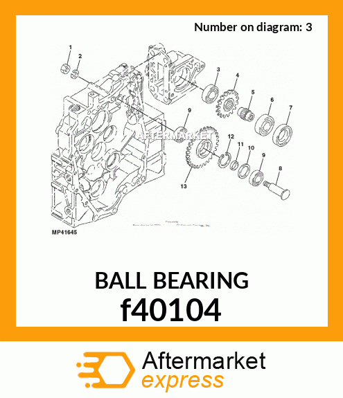 f40104 - BALL BEARING fits John Deere