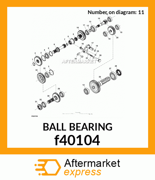 f40104 - BALL BEARING fits John Deere