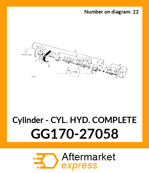Cylinder - CYL. HYD. COMPLETE GG170-27058