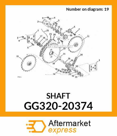 GG320-20374 - SHAFT fits John Deere | Price: $89.38