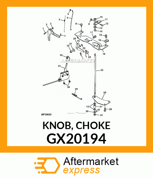 Gx20194 Knob Choke Fits John Deere Price 916