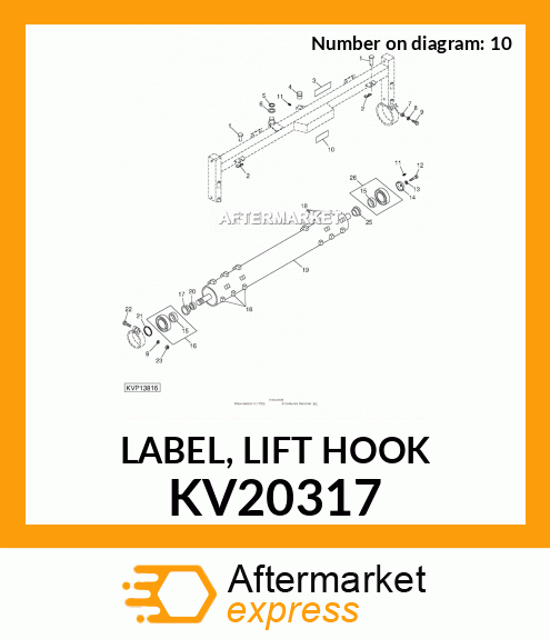 KV20317 - LABEL, LIFT HOOK