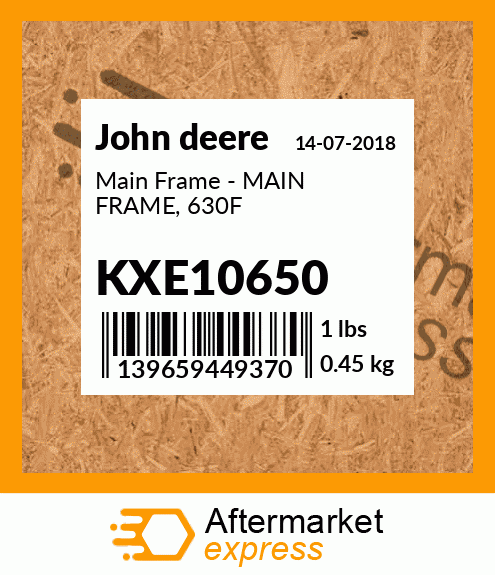 Main Frame - MAIN FRAME, 630F KXE10650