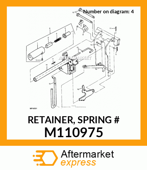 John Deere Original Equipment Retainer #M110975 