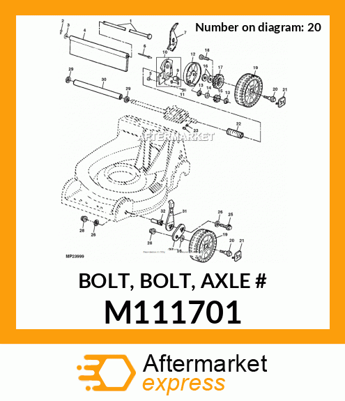 M111654 - PANEL, BEARING MOUNT fits John Deere