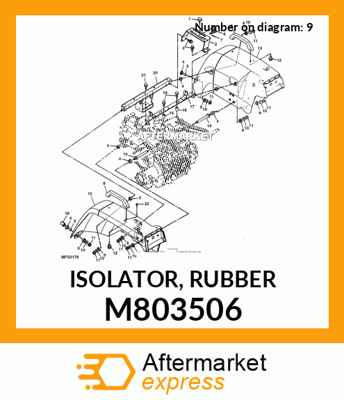 ISOLATOR, RUBBER M803506