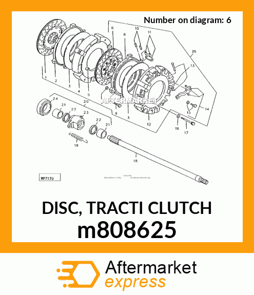 M808625 John Deere Clutch Disk 