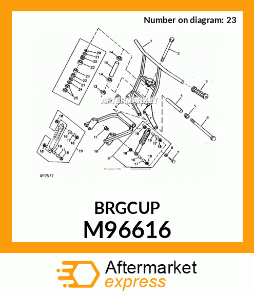 M96616 - BRGCUP fits John Deere | Price: $7.59