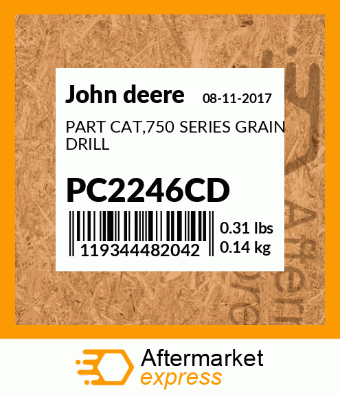 PC2253CD - PART CAT,640 SERIES TANDEM DISKS fits John Deere
