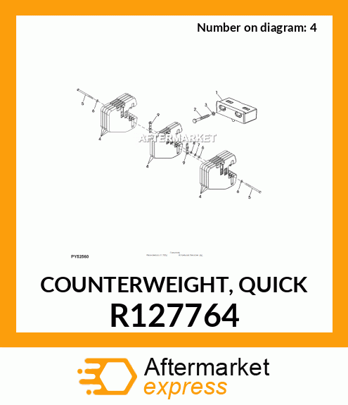 John Deere Front Suitcase Weight - R127764