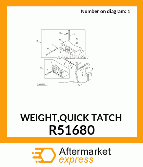 Weight - Suitcase, New, John Deere, R51680