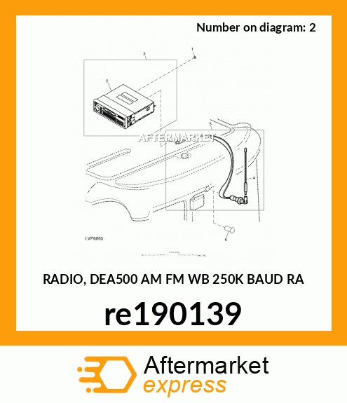 re190139 - RADIO, DEA500 AM FM WB 250K BAUD RA