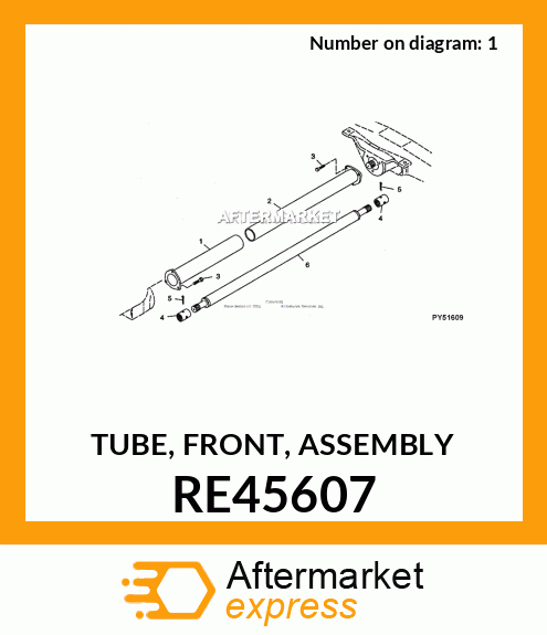 John Deere RE45607 Tube Front Assembly Fits For John Deere Tractor 4045 5520 5320 
