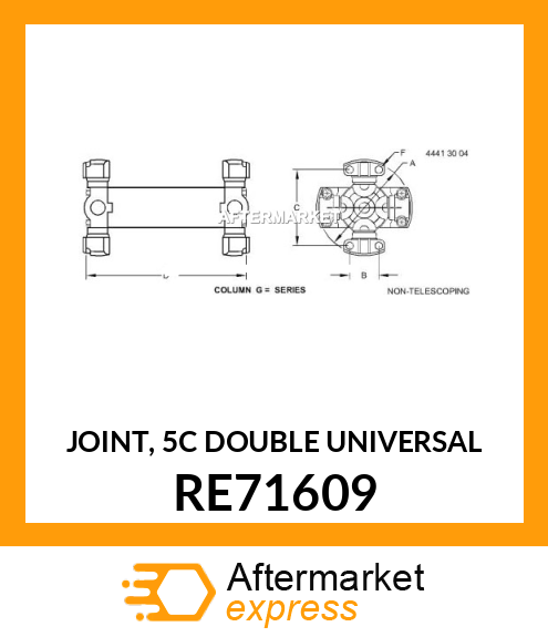 JOINT, 5C DOUBLE UNIVERSAL RE71609