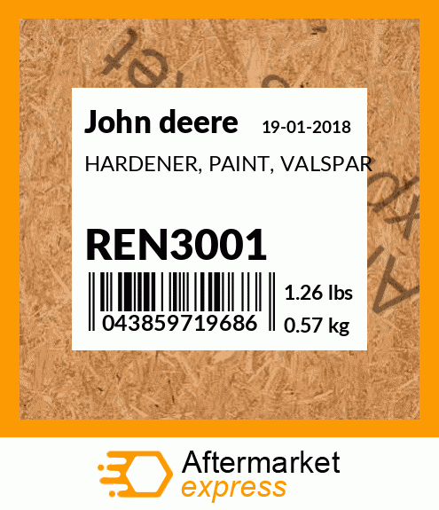 New Holland Valspar Renew Paint Hardener Part # REN3001