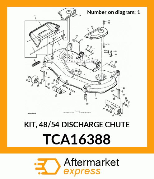 Tca16388 Kit 4854 Discharge Chute Fits John Deere Price 11140 6641