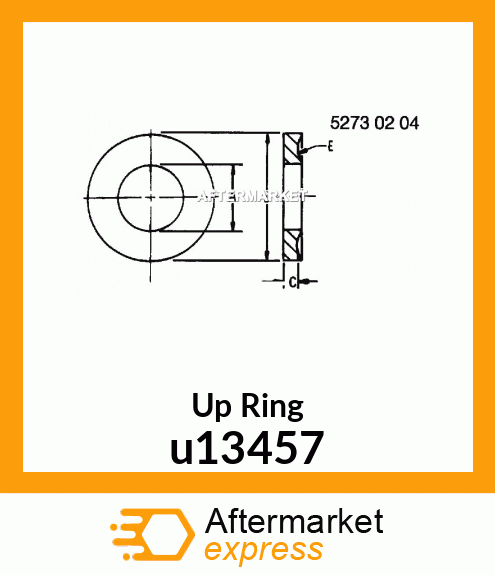 John Deere Original Equipment Back-Up Ring #U13457 