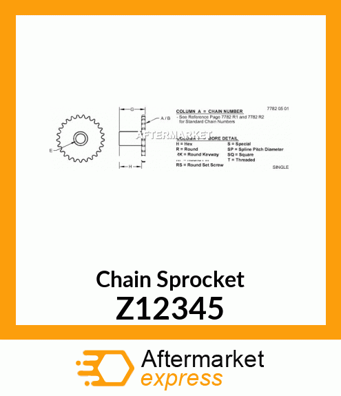 Chain Sprocket Z12345