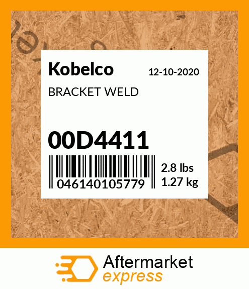 Spare part 00D4411 + BRACKET WELD