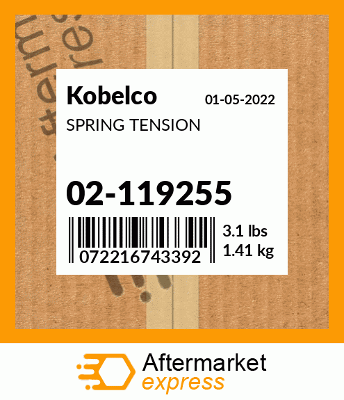 Spare part 02-119255 + SPRING TENSION