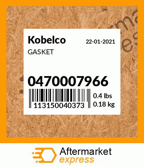 Spare part 0470007966 + GASKET