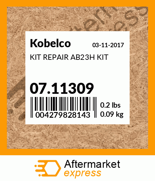 Spare part 07.11309 + KIT REPAIR AB23H KIT