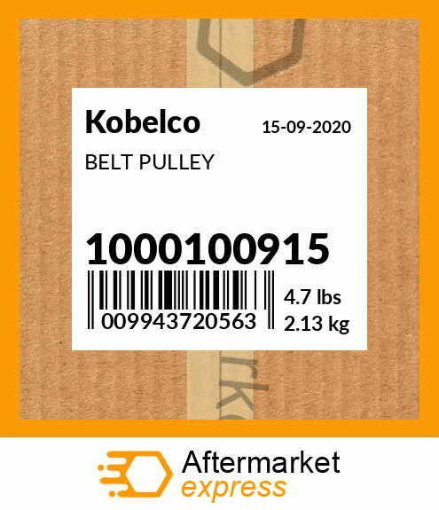 Spare part 1000100915 + BELT PULLEY