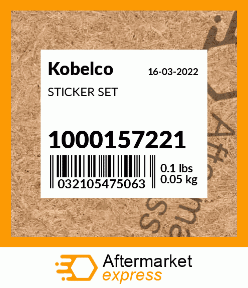 Spare part 1000157221 + STICKER SET