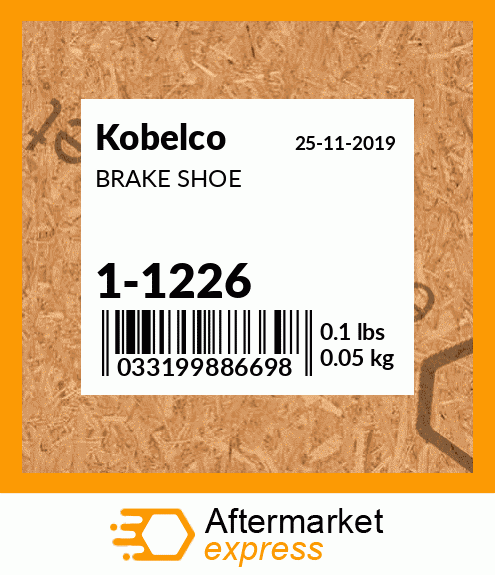 Spare part 1-1226 + BRAKE SHOE