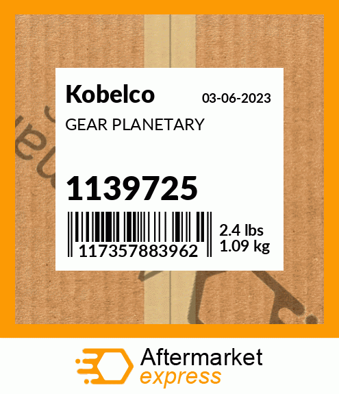 Spare part 1139725 + GEAR PLANETARY