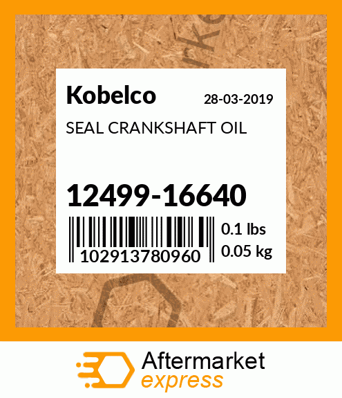 Spare part 12499-16640 + SEAL CRANKSHAFT OIL