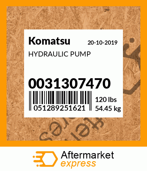 Spare part 0031307470 + HYDRAULIC PUMP