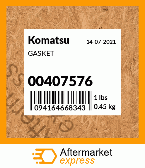 Spare part 00407576 + GASKET