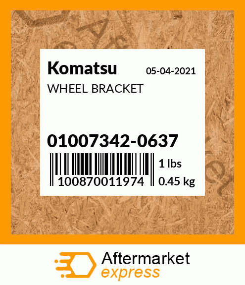 Spare part 01007342-0637 + WHEEL BRACKET