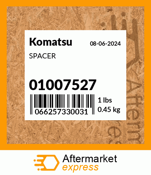 Spare part 01007527 + SPACER