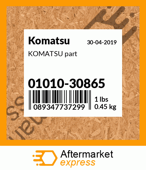 Spare part 01010-30865 + KOMATSU part