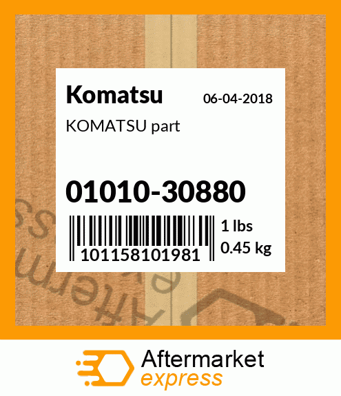 Spare part 01010-30880 + KOMATSU part