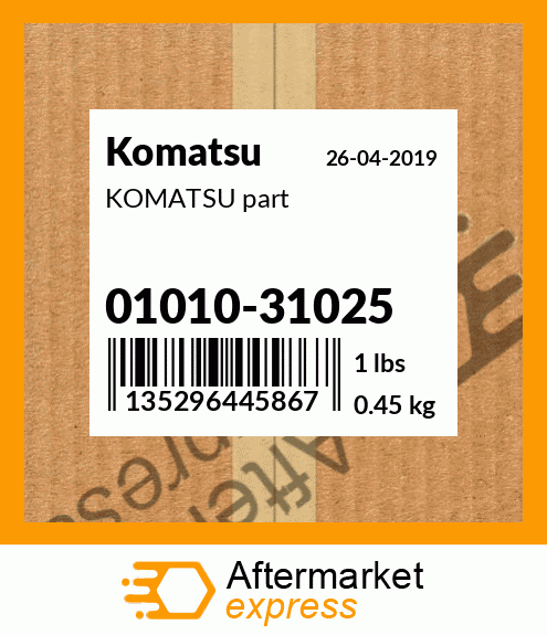 Spare part 01010-31025 + KOMATSU part