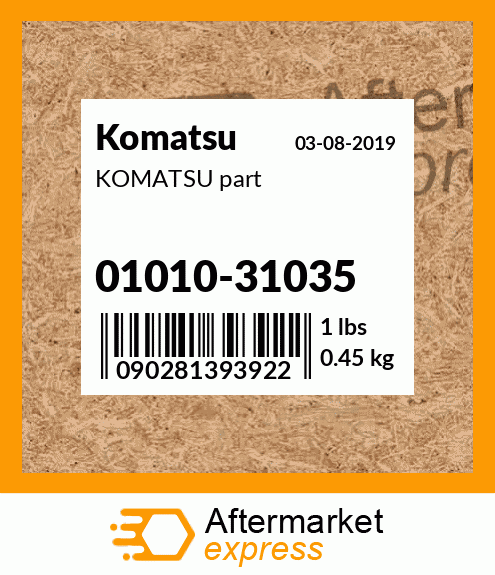 Spare part 01010-31035 + KOMATSU part